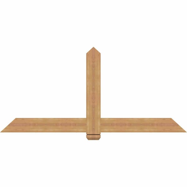 Ekena Millwork Eugene Smooth Timber Gable Bracket, Western Red Cedar, 72"W x 33"H x 1 1/2"D x 5 1/2"F, 11/12 Pitch GBW072X33X0206EUG00SWR - main